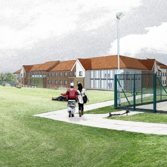 Model produced using Sketch-Up. Rendered in Photoshop using site photographs for context. Additional samples of work for this project are available under 'Boarding House'.
