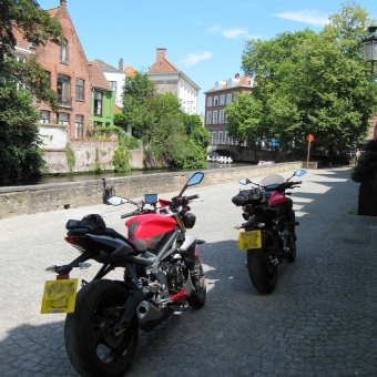 First time on the road in Belgium, first time abroad on my Triumph. Excellent weather, great place and fantastic people. Great to see family again. Summer 2016.