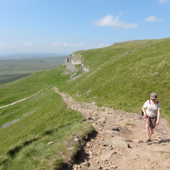 Climbing Penyghent hill wearing Vibram shoes! Oh the joys of walking barefoot over rocks!