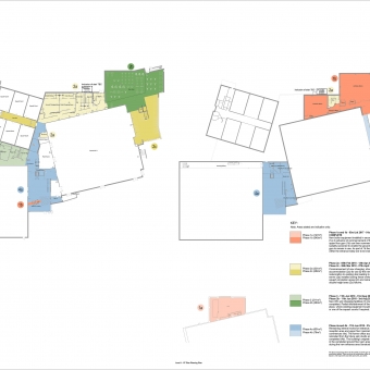 Due to the existing premises being occupied, the refurbishment works for the Sugden Sport Centre had to be divided into a number of phases. Careful management of occupants, fire escape routes and phasing overlap was required to establish continuity of the works without affecting the Sports Centre business norm and standards.